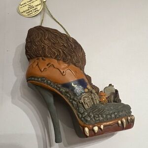 Disney Werewolf High Heel Ornament with Orange and Gray